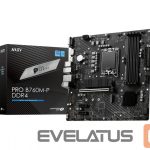 Intel protsessori emaplaat MSI  PRO B760M-P DDR4 Processor family Intel, Processor socket  LGA1700, DDR4 DIMM, Memory slots 4, Supported hard disk drive interfaces 	SATA, M.2, Number of SATA connectors 4, Chipset Intel B760, mATX 