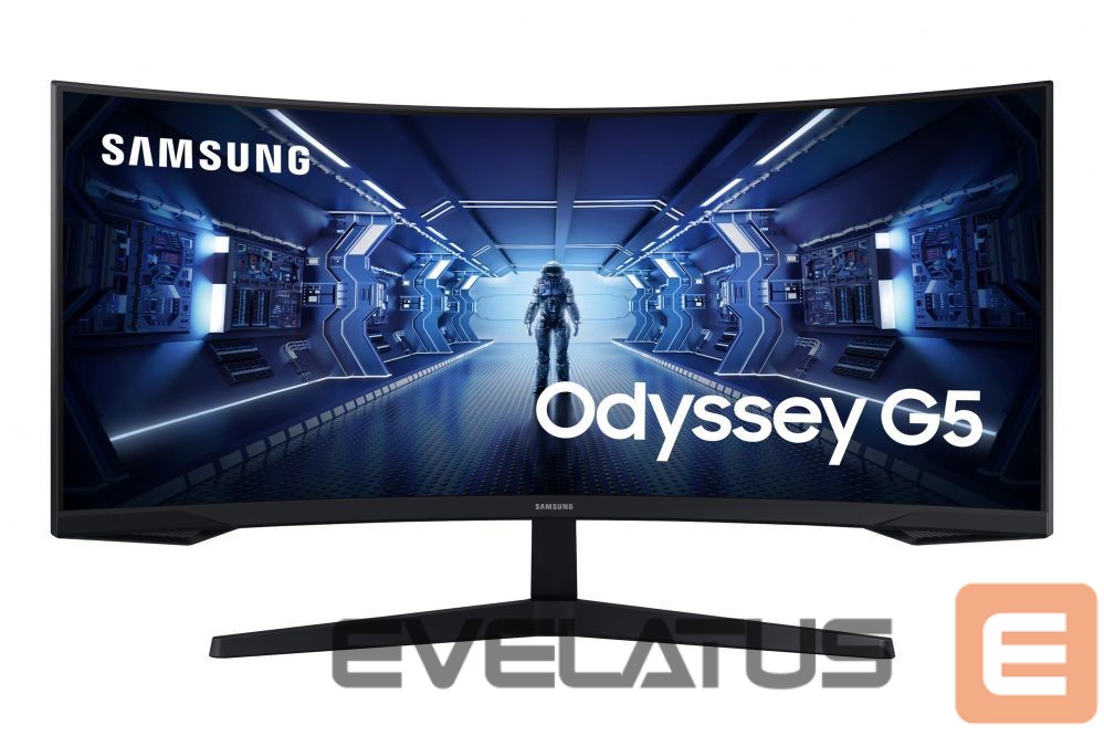 Monitorid Samsung Curved Monitor LC34G55TWWPXEN 34 ", VA, UWQHD, 3440 x 1440, 21:9, 1 ms, 250 cd/m², Black, 165 Hz, HDMI ports quantity 1