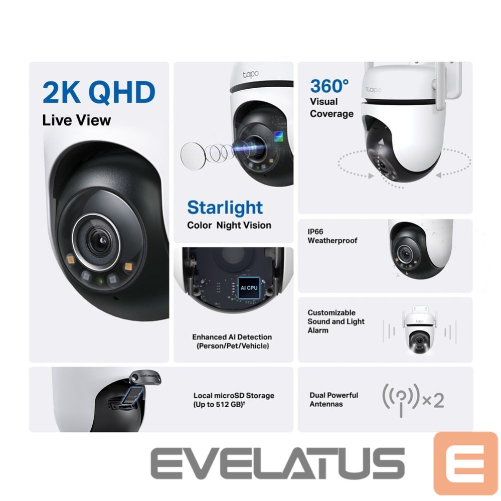 Veebikaamera TP-Link Tapo C520WS Outdoor Pan/Tilt Security Wi-Fi Camera