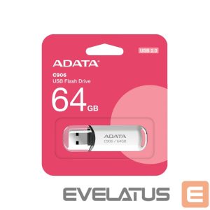 Mälupulk ADATA  C906 64GB USB Flash Drive, White 