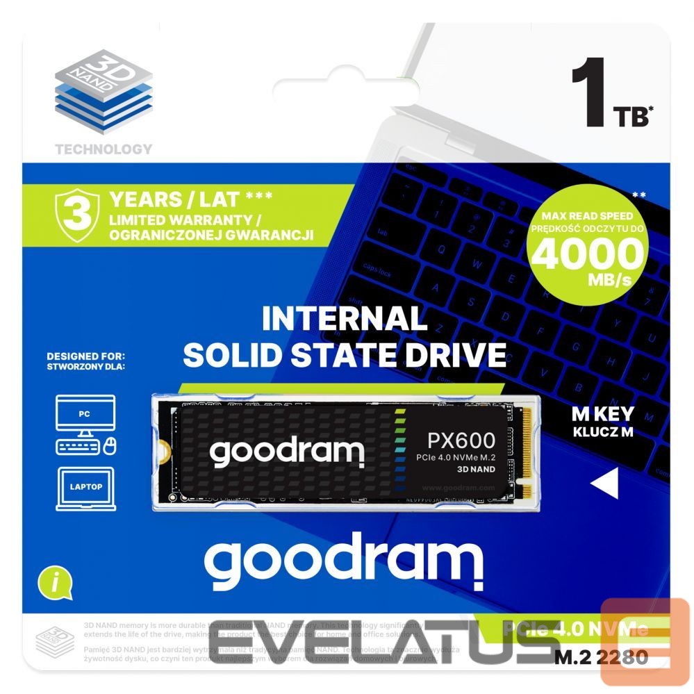 Arvuti komponendid Goodram GOODRAM SSD PX600 1TB M.2 PCIe NVME