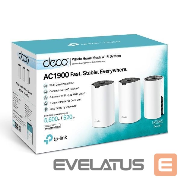 Ruuterid TP-Link Deco S7(3-pack) AC1900 Whole Home Mesh Wi-Fi System
