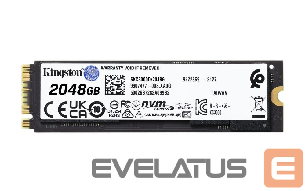 Kõvaketas SSD Kingston KC3000 2048GB PCIe 4.0 SSD