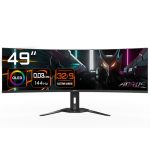 Monitorid Gigabyte  Gaming Monitor 49" OLED AORUS CO49DQ EK1, 5120x1440 DQHD, 3 ms, 250 cd/m2 (TYP), HDMI ports quantity 2, 144 Hz, Black 