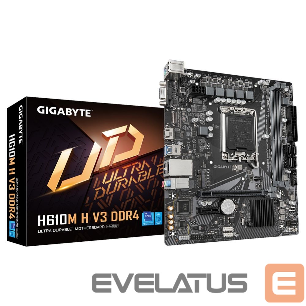 Intel protsessori emaplaat Gigabyte M/B H610M H V3 DDR4 1.0 |