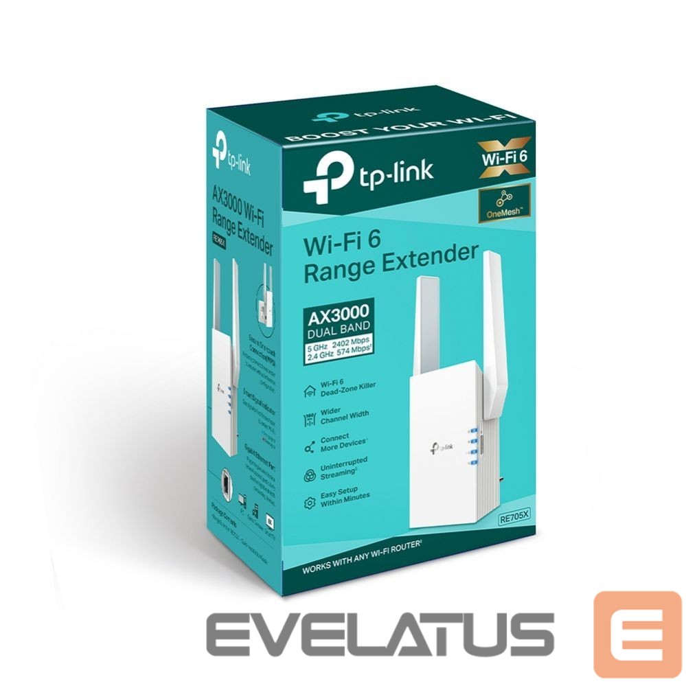 Ruuterid TP-Link WRL RANGE EXTENDER 3000MBPS/RE705X
