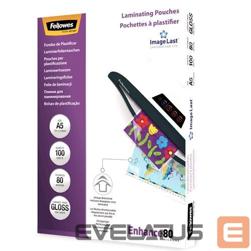 Kontoritarbed Fellowes LAMINATOR POUCH IMAGELAST/A5 80 100PCS 5306002