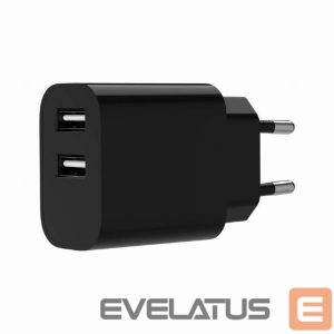 Laadijad ja juhtmed Gembird  CHARGER USB UNIVERSAL BLACK/2P TA-UC-2A12-01-BK 