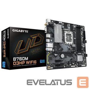 Intel protsessori emaplaat Gigabyte  Mainboard||Intel B760 Express|LGA1700|Micro-ATX|Memory DDR5|Memory slots 4|2xPCI-Express 3.0 1x|1xPCI-Express 4.0 16x|2xM.2|1x15pin D-sub|1xHDMI|1xDisplayPort|2xUSB 2.0|3xUSB 3.2|1xUSB-C|1xPS/2|1xRJ45|3xAudio port|B760MD3HPWIFI61.0 