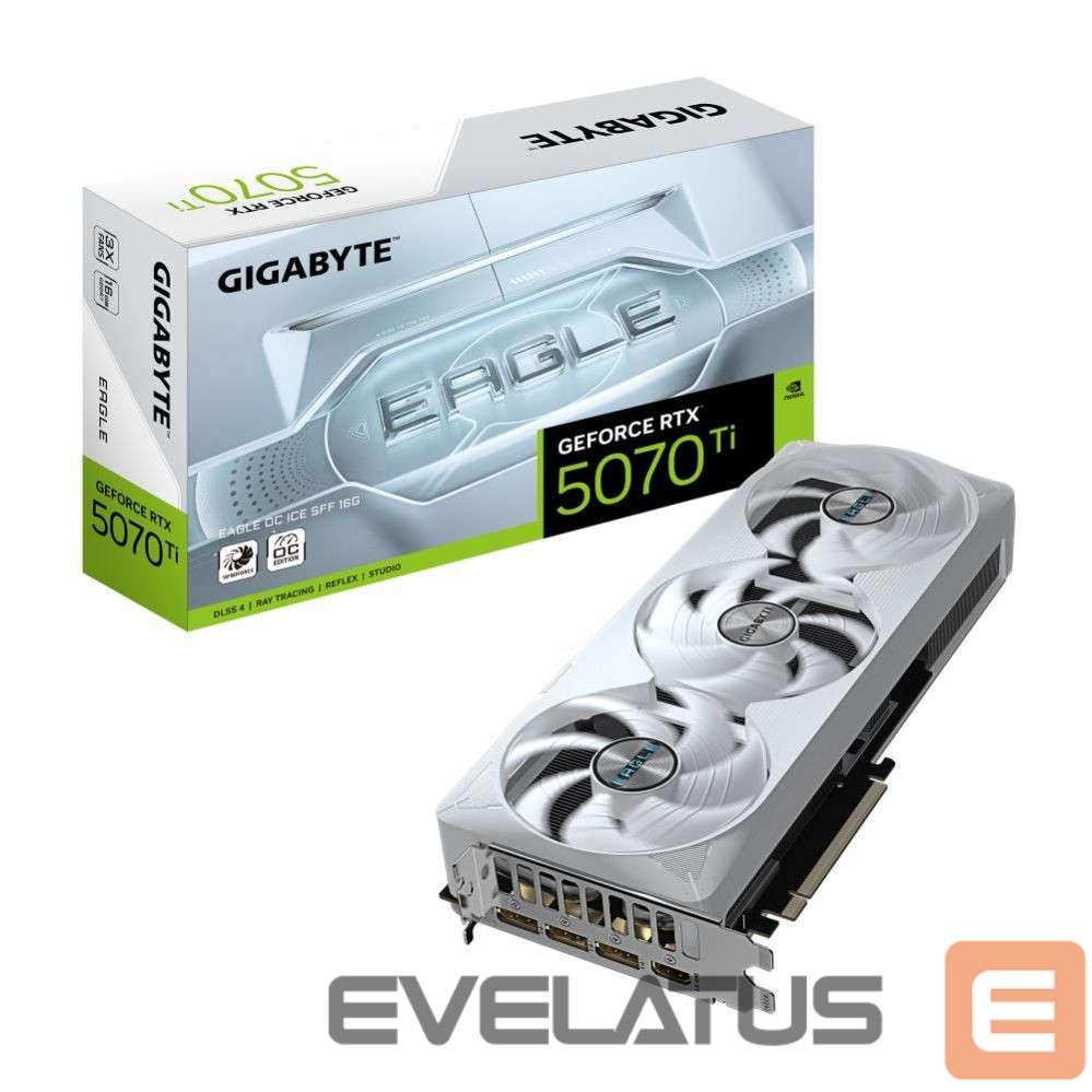 Graafikakaart / ideokaardid Gigabyte Graphics Card||NVIDIA GeForce RTX 5070 Ti|16 GB|GDDR7|256 bit|PCIE 5.0 16x|Triple slot Fansink|1xHDMI|3xDisplayPort|N507TEAGLEOCICE-16GD1.0