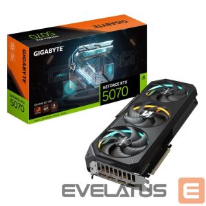 Graafikakaart / ideokaardid Gigabyte  Graphics Card||NVIDIA GeForce RTX 5070|12 GB|GDDR7|192 bit|PCIE 5.0 16x|GPU 2625 MHz|Triple slot Fansink|1xHDMI|3xDisplayPort|GV-N5070GAMINGOC-12GD 