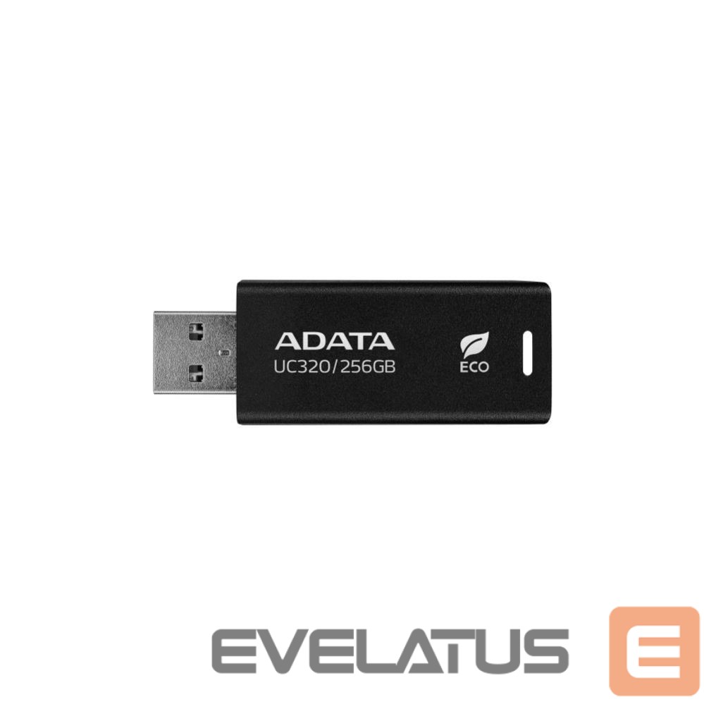 Mälupulk ADATA MEMORY DRIVE FLASH USB3.2 256G/BLACK UC320-256G-RBK/BK