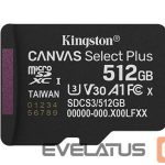 Muu arvutitarvik Kingston  MEMORY MICRO SDXC 512GB UHS-I/SDCS3/512GBSP 