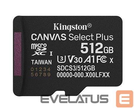 Muu arvutitarvik Kingston MEMORY MICRO SDXC 512GB UHS-I/SDCS3/512GBSP