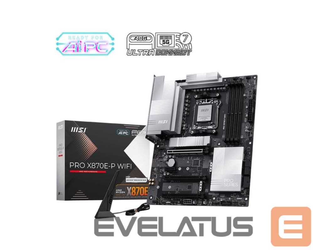 AMD protsessori emaplaat MSI Mainboard||AMD X870E|SAM5|ATX|Memory DDR5|Memory slots 4|PROX870E-PWIFI