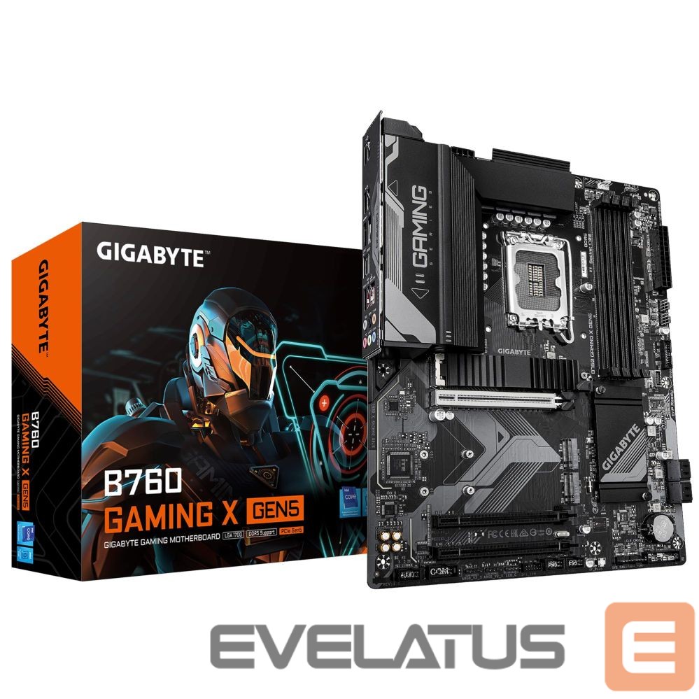Intel protsessori emaplaat Gigabyte Mainboard||Intel B760 Express|LGA1700|ATX|Memory DDR5|Memory slots 4|B760GAMINGXGEN5