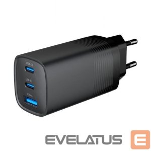 Laadijad ja juhtmed Gembird  CHARGER USB UNIVERSAL QC3.0/TA-UC-PDQC65-01-BK 