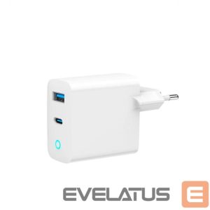 Laadijad ja juhtmed Gembird  CHARGER USB 65W 2PORT/TA-UC-PDQC65L-W-01 