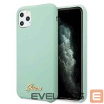 Tagakaaned Guess  Guess GUHCN58LSLMGG iPhone 11 Pro zielony/green hard case Silicone Vintage Gold Logo
