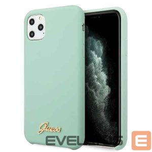 Tagakaaned Guess  Guess GUHCN58LSLMGG iPhone 11 Pro zielony/green hard case Silicone Vintage Gold Logo