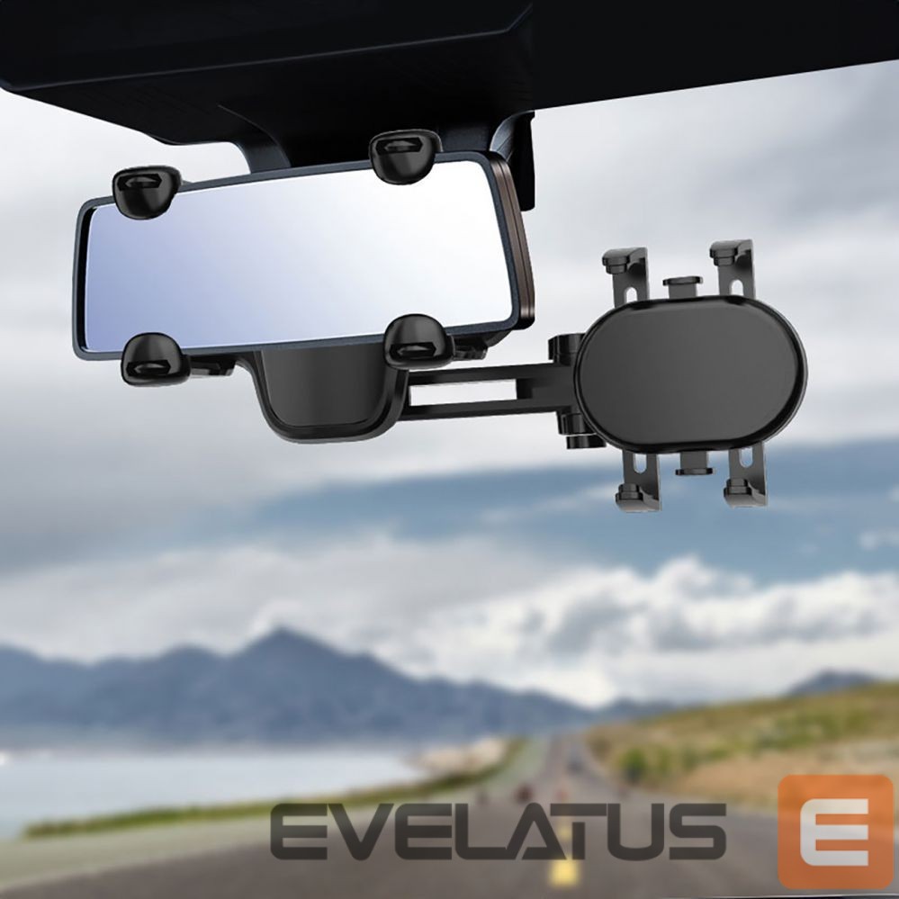 Automaatne hoidja Hurtel Car Phone Holder for Rearview Mirror - Black