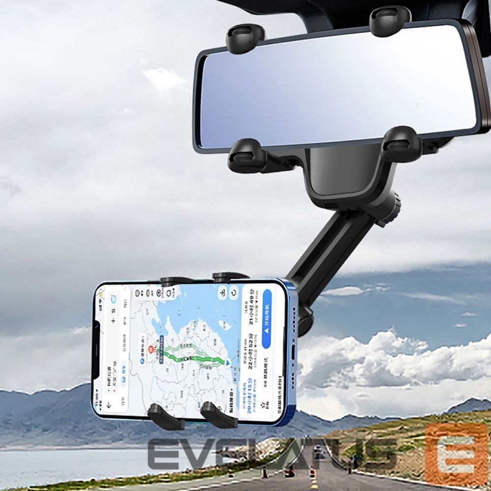 Automaatne hoidja Hurtel Car Phone Holder for Rearview Mirror - Black
