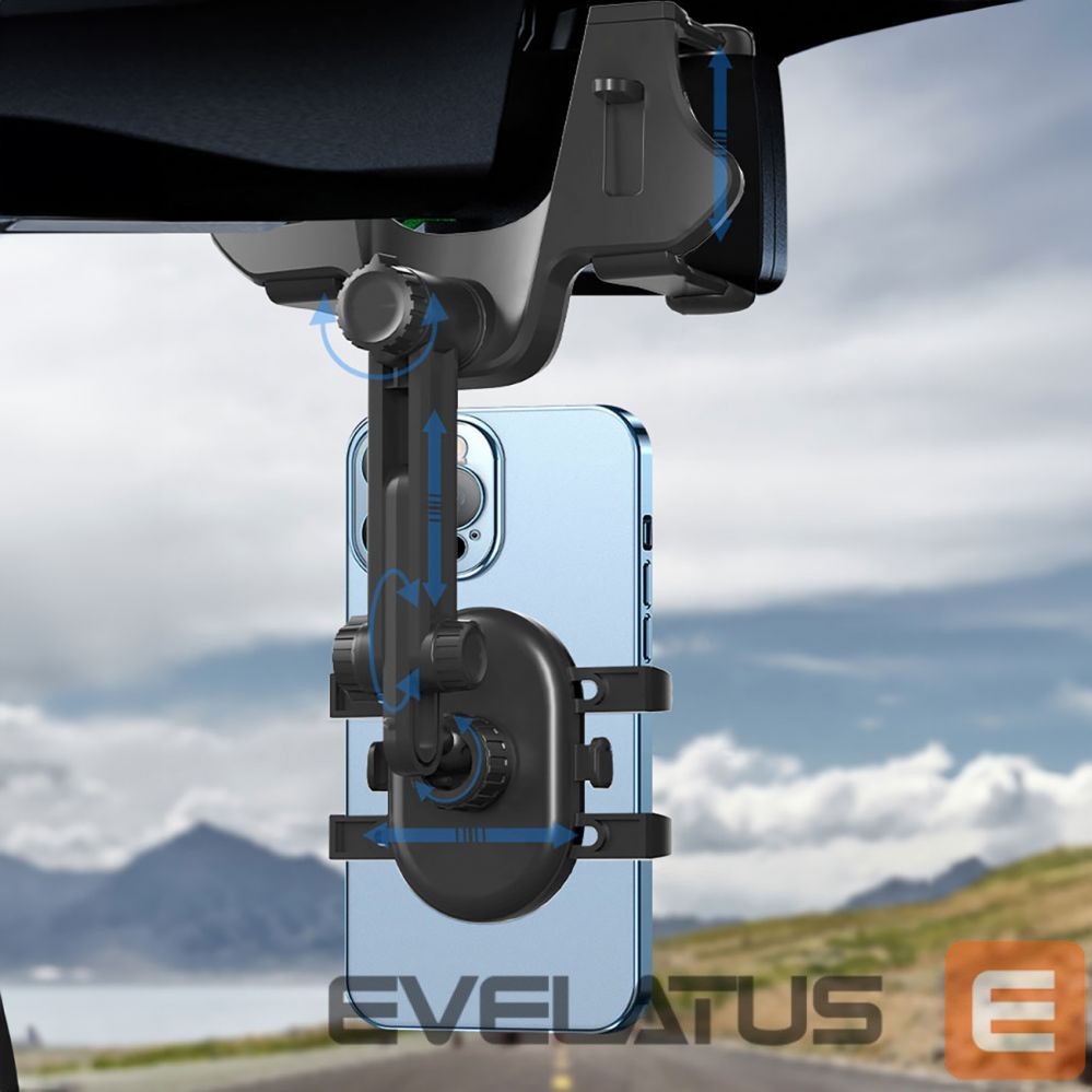 Automaatne hoidja Hurtel Car Phone Holder for Rearview Mirror - Black