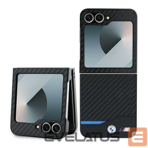 Tagakaaned BMW  BMW Carbon Blue Line Case for Samsung Galaxy Z Flip 6 - Black 