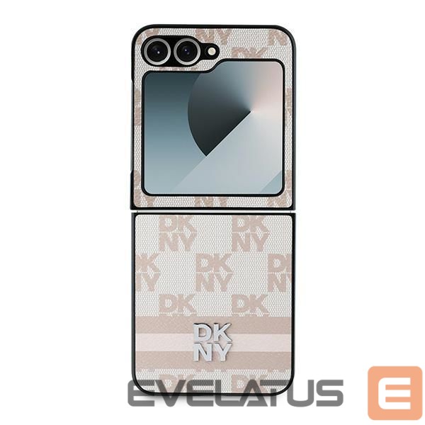 Tagakaaned DKNY DKNY Checkered Pattern Printed Stripes Case for Samsung Galaxy Z Flip 6 - Pink