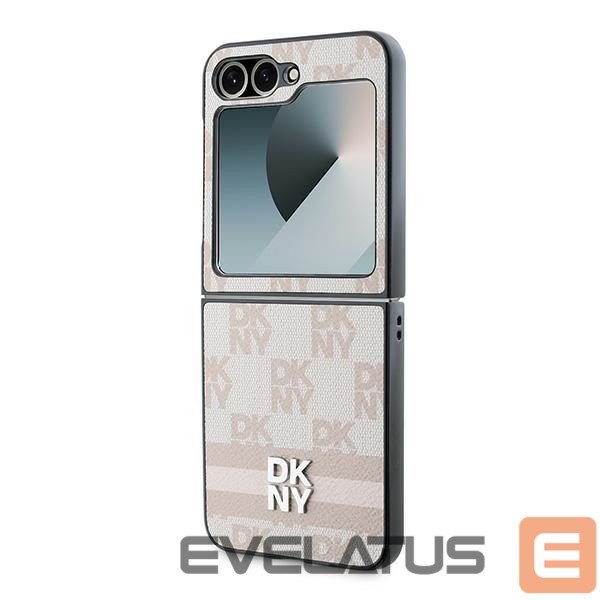 Tagakaaned DKNY DKNY Checkered Pattern Printed Stripes Case for Samsung Galaxy Z Flip 6 - Pink