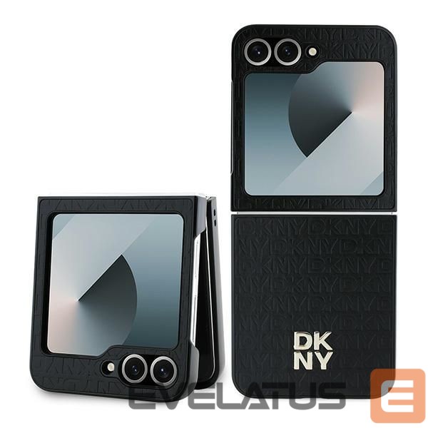 Tagakaaned DKNY DKNY Repeat Pattern Stack Logo Case for Samsung Galaxy Z Flip6 - Black