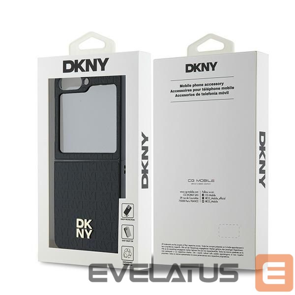 Tagakaaned DKNY DKNY Repeat Pattern Stack Logo Case for Samsung Galaxy Z Flip6 - Black