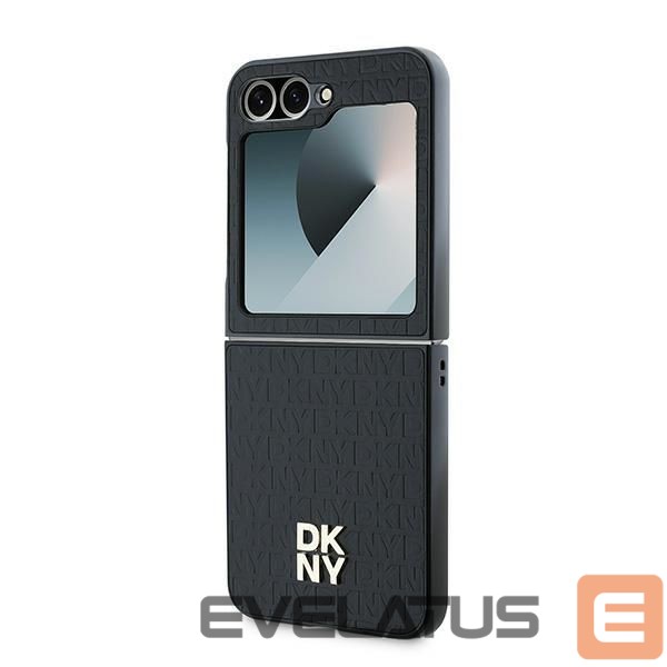 Tagakaaned DKNY DKNY Repeat Pattern Stack Logo Case for Samsung Galaxy Z Flip6 - Black