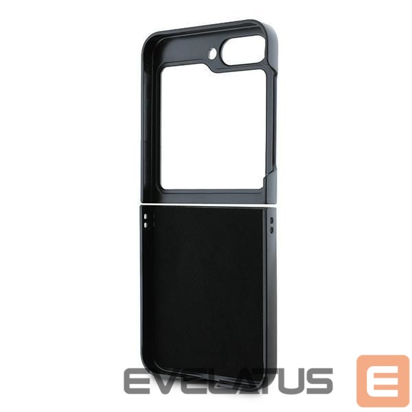 Tagakaaned DKNY DKNY Leather Metal Stack Logo Case for Samsung Galaxy Z Flip 6 - Black