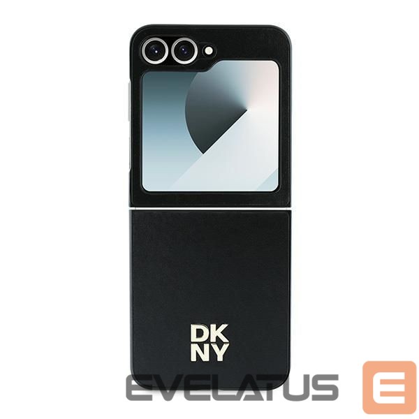 Tagakaaned DKNY DKNY Leather Metal Stack Logo Case for Samsung Galaxy Z Flip 6 - Black