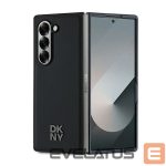 Tagakaaned DKNY  DKNY Magsafe Plain Leather Metal Stack Logo Case for Samsung Galaxy Z Fold 6 - Black 