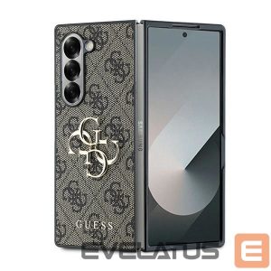 Tagakaaned Guess  Guess Leather 4G Metal Logo Case for Samsung Galaxy Z Fold 6 - Brown 