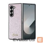Tagakaaned Guess  Guess 4G Glitter Script Case for Samsung Galaxy Z Fold 6 - Pink 