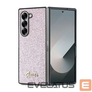 Tagakaaned Guess  Guess 4G Glitter Script Case for Samsung Galaxy Z Fold 6 - Pink 