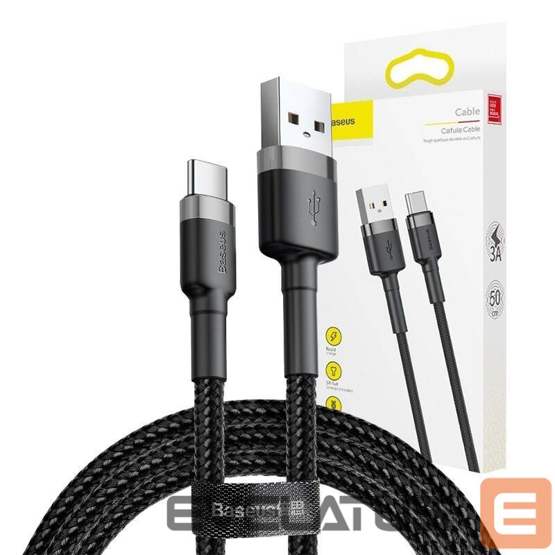 Kaabel Baseus Baseus Cafule cable USB-C 3A 1m (Gray+Black)
