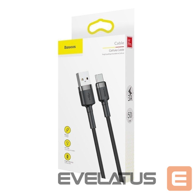 Kaabel Baseus Baseus Cafule cable USB-C 3A 1m (Gray+Black)