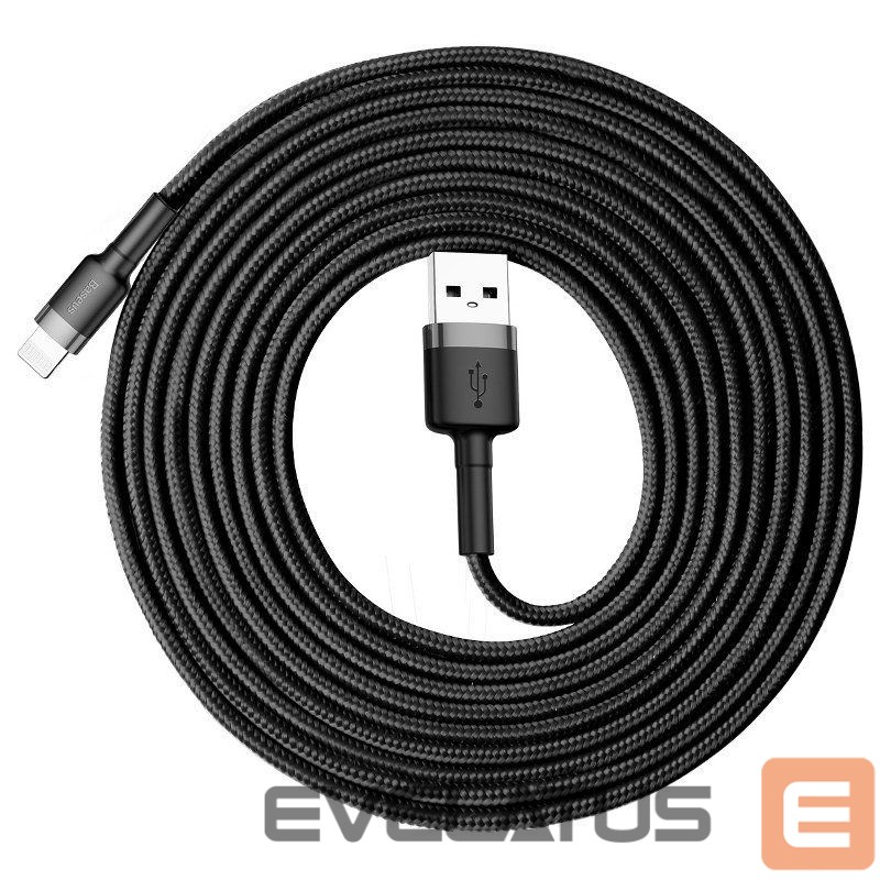 Kaabel Baseus Baseus Cafule USB Lightning Cable 2A 3m (Black+Gray)
