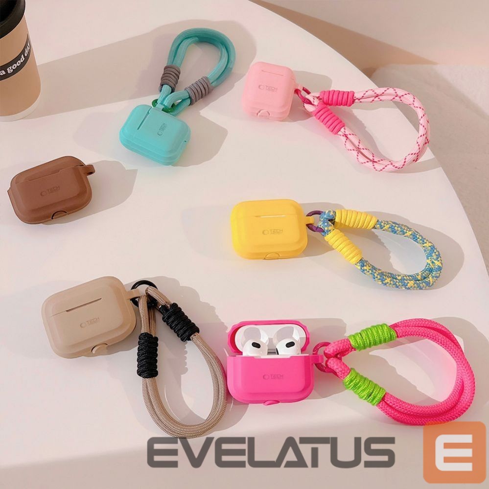 Muu telefoni lisavarustus Tech-Protect Tech-Protect Silicone Rope Case for Apple AirPods Pro 1 / 2 - Brown