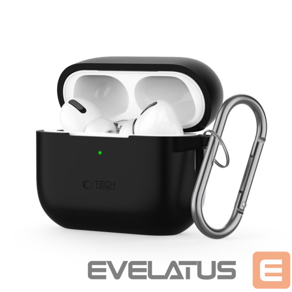 Muu telefoni lisavarustus Tech-Protect Tech-Protect Silicone Hook Case for Apple AirPods Pro 1 / 2 - Black