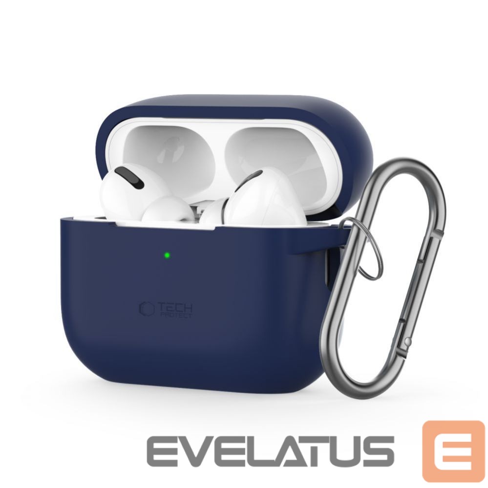 Korpus kõrvaklappidele Tech-Protect Apple AirPods Pro 1 / 2 Silicone Hook Case Blue