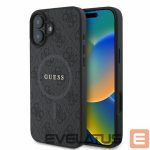 Tagakaaned Guess  Guess 4G Ring Classic Logo MagSafe case for iPhone 16 - black 