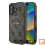 Tagakaaned Guess  Guess 4G Ring Classic Logo MagSafe iPhone 16 Case - Brown 