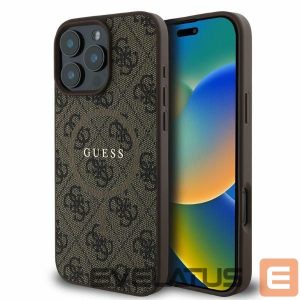 Tagakaaned Guess  Guess 4G Ring Classic Logo MagSafe Case for iPhone 16 Pro Max - Brown 