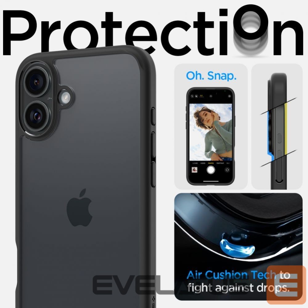 Tagakaaned Spigen Spigen Ultra Hybrid iPhone 16 Case - Matte Black
