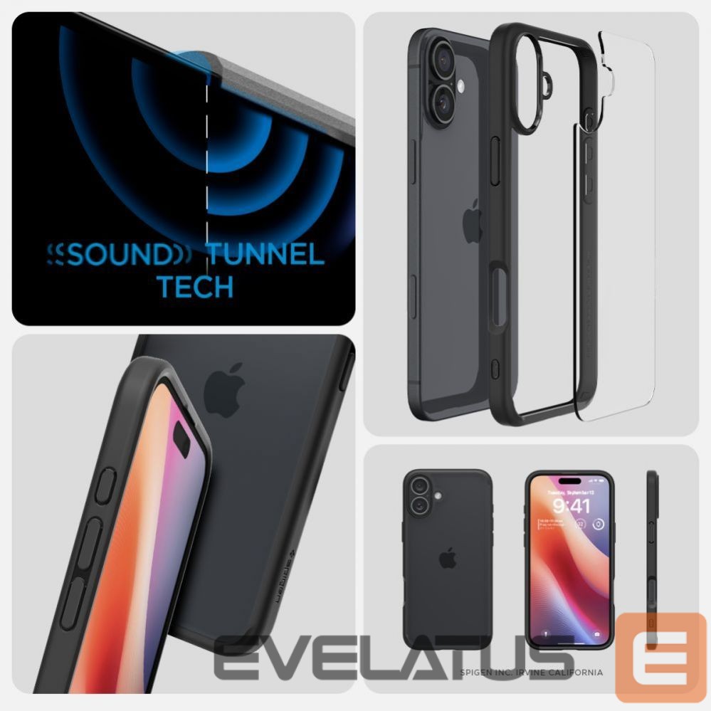 Tagakaaned Spigen Spigen Ultra Hybrid iPhone 16 Case - Matte Black